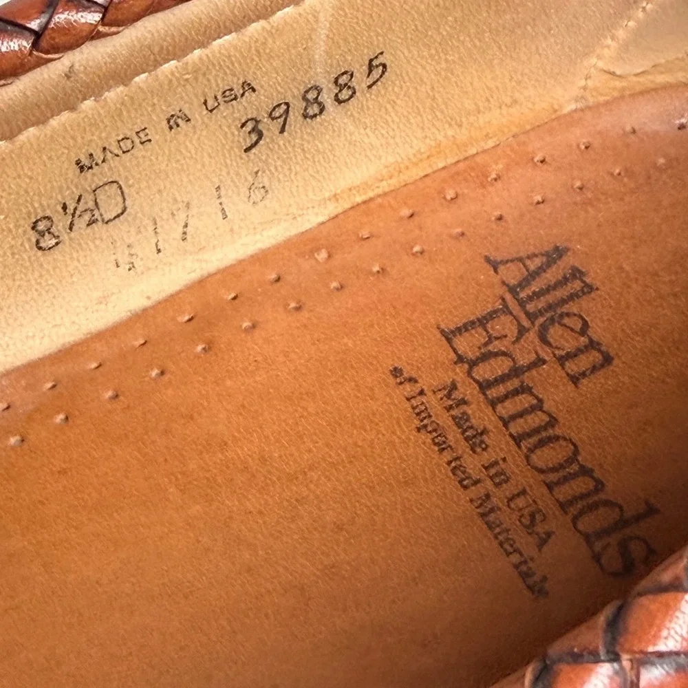 Allen Edmonds Maxfield Tassel Loafers Brown Leather Made USA Men’s 8.5D